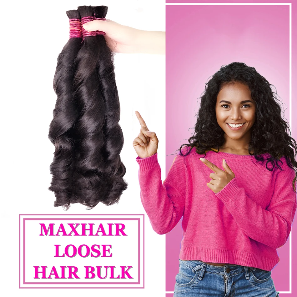 Extensions de cheveux humains à double proximité pour tressage, tresses Boho birmanes, vrac pour tressage, sans trame, vente en gros