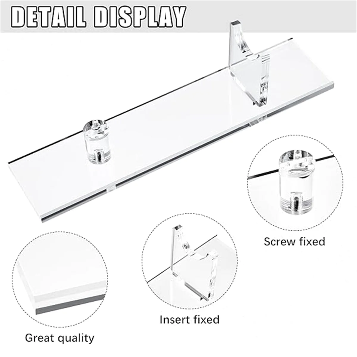 2 Pcs Acrylic Knife Display Stand Fixed Blade Knife Collection Display Stand Holder for Single Knife Wide Display Stand