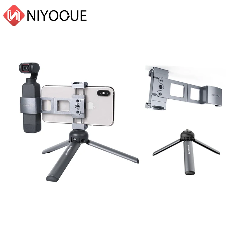 

Foldable Aluminum Alloy Metal Smartphone Clamp Portable Camera Mount Bracket for DJI POCKET 2/OSMO POCKET