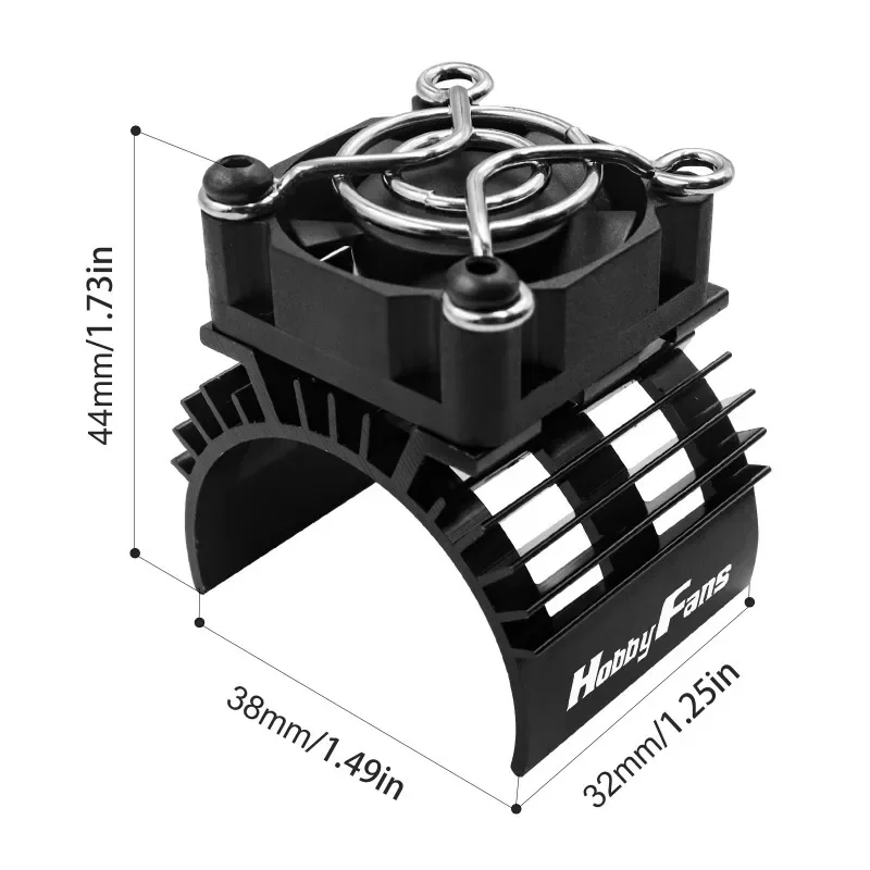 

RC Electric Car 540 550 3650 3660 3665 Brushless Motor Heatsink Cover Cooling Fan for Wltoys 144001 124017 Parts