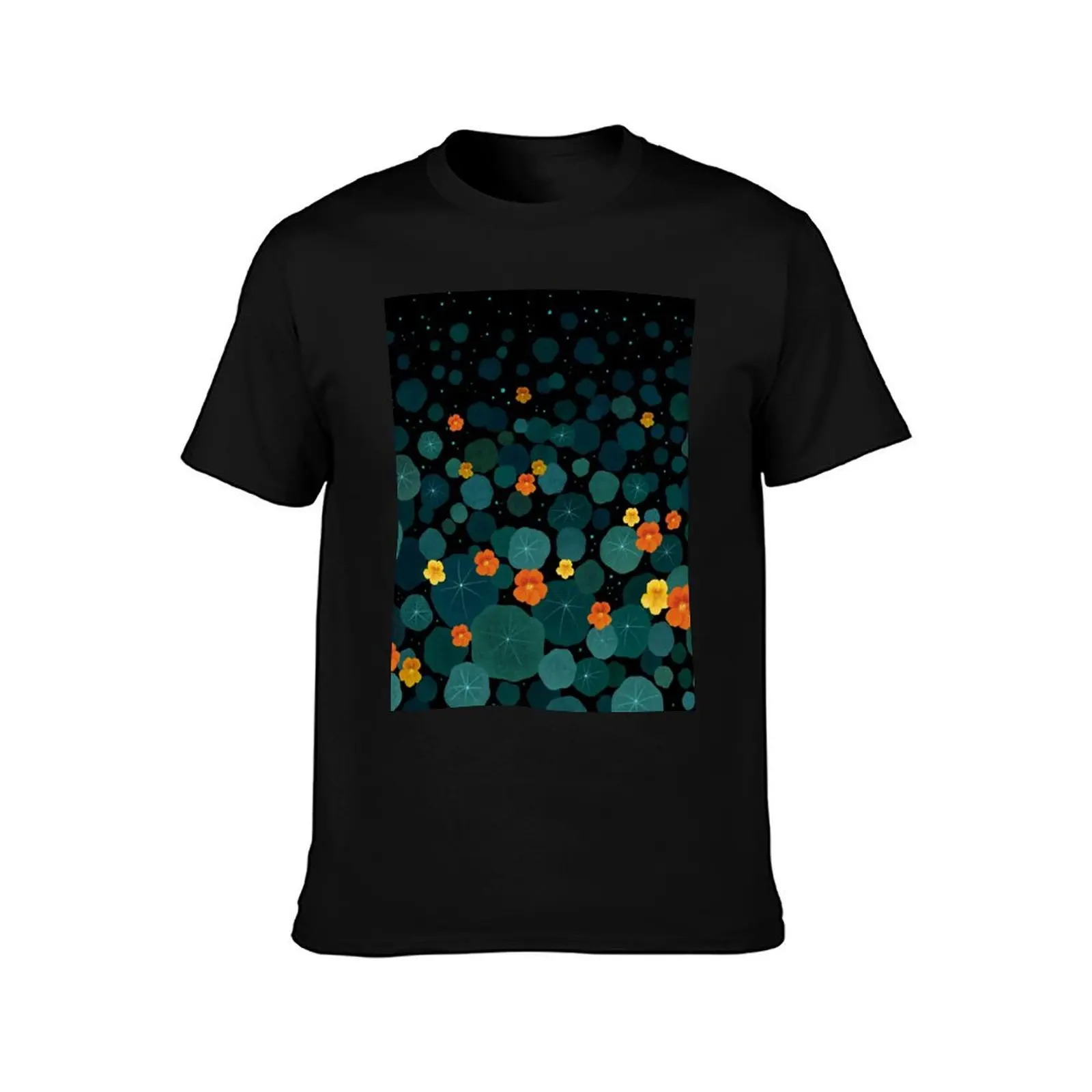 Nasturtium Garden T-Shirt Large Size Basic Casual T-Shirt
