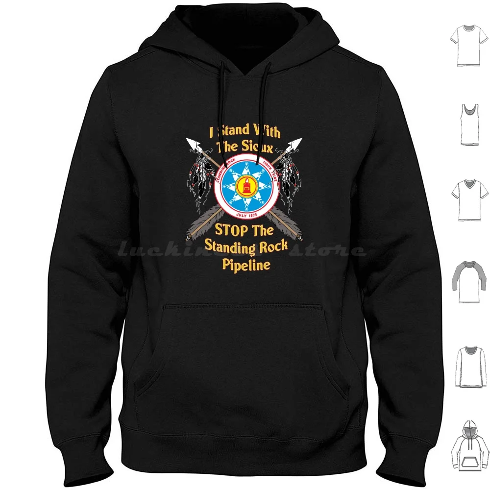 Standing Rock Crossed Arrows Hoodie cotton Long Sleeve