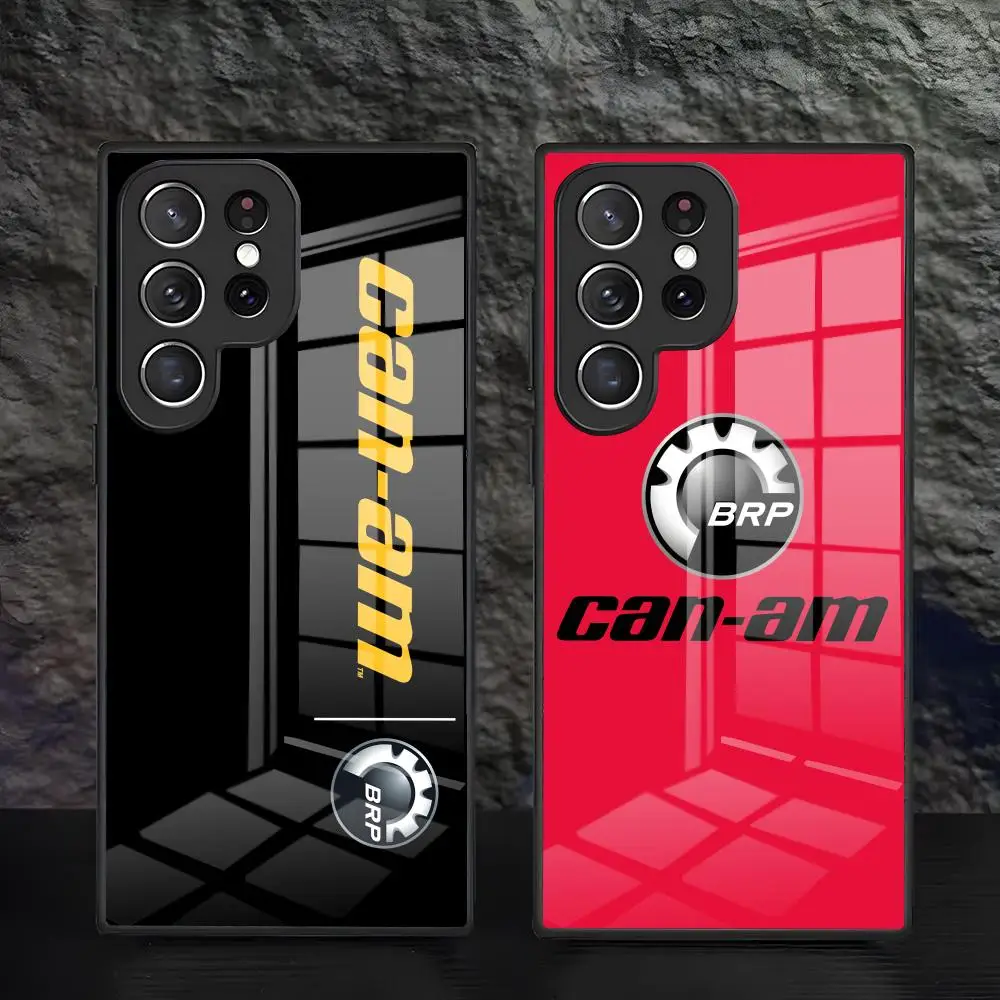 Can Am Can-am Team Handyhülle für Samsung S25 S24 FE S23 S22 S21 Plus S20 Ultra Note20Ultra Schwarze Glasabdeckung