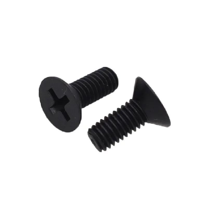 yes1000pcs/lot BLACK Nylon Recessed Cross Head Screw M5x8mm to 25mm Cross Bolt Countersunk flat Head Screw