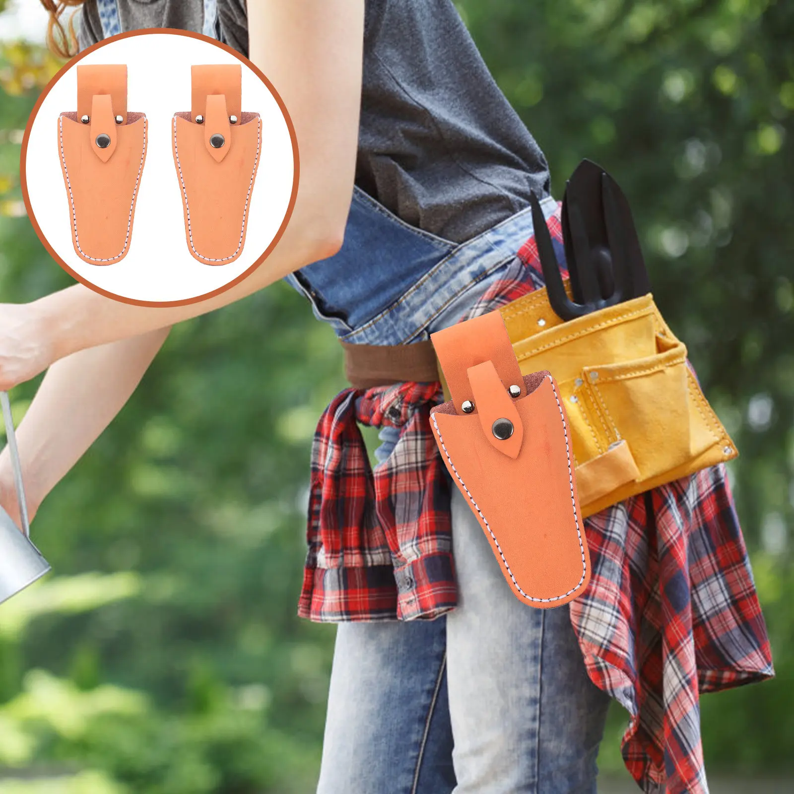 2Pcs Pruning Shear Protective Cover Synthetic Pincer Pliers Holder Belt Clip Scissor Storage Bag Hairdressing Salon