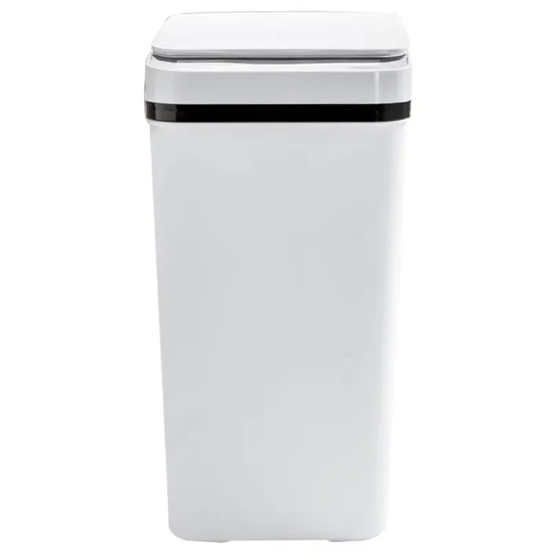 for Hot  Eco Friendly Rectangular Smart Electric Trash Can Custom Color Logo Automatic Sensor Sensing Plastic Pressing