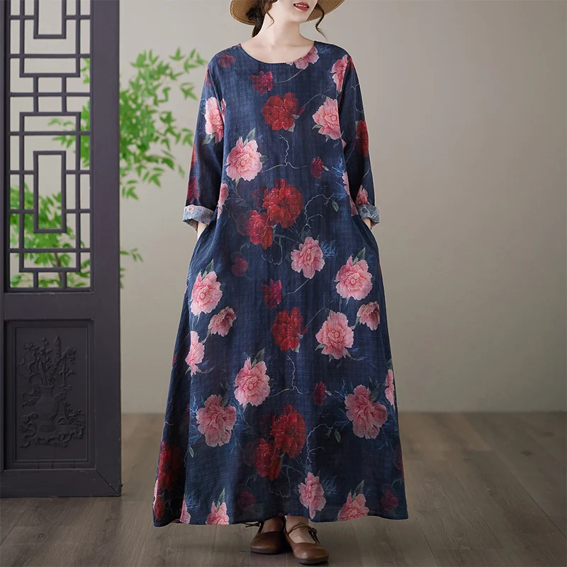 

Хлопковая нижняя юбка с цветочным принтом, свободная длинная юбка размера Ne plus Size Dr Summer Vaion Dr, юбка трапециевидной формы для поездок на работу Sle Ciwalk