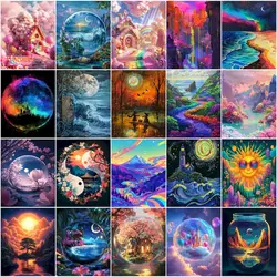 GATYZTORY Painting By Numbers New Abstract Landscape Coloring By Numbers Coloring For Adults Arts Crafts Art Supplies Home Decor