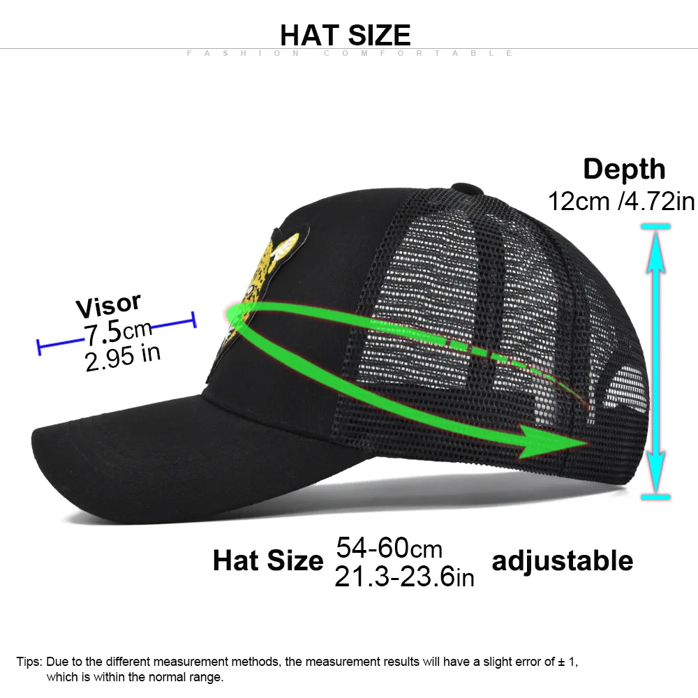 Snapback Hip Hop Trucker Hat For Men Breathable Mesh Bones Summer Jaguar Baseball Caps Women Patch Drake Casquette Gorras Hombre