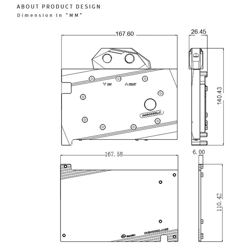 Bykski N-IG4060L-X GPU Water Block Use for Colorful RTX 4060 Meow / Ultra W OC 8GB Video Card Cooling /Full Cover/ Radiator