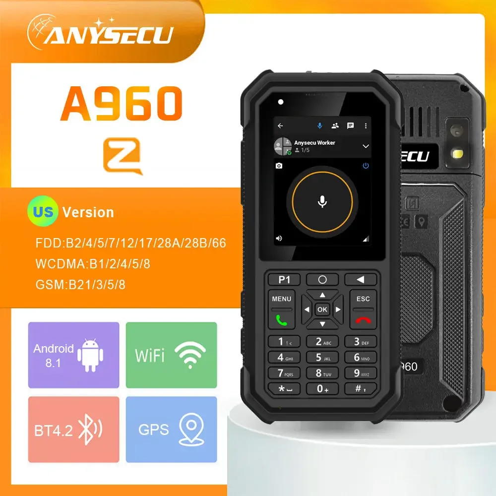 A960 4G Unlocked Radio Android 8.1 Work With Zello , Real Ptt , Walkiefleet Wifi Radio POC Network Radio