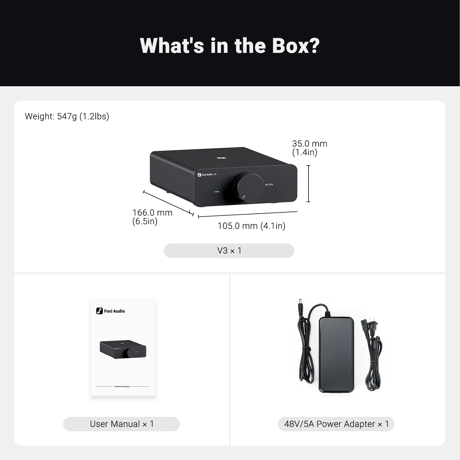 Fosi Audio Stereo Eindversterker 300 W x2 TPA3255 Klasse D Mini Speaker Amp 2 Kanaals Audio Versterker voor passieve Boekenplank