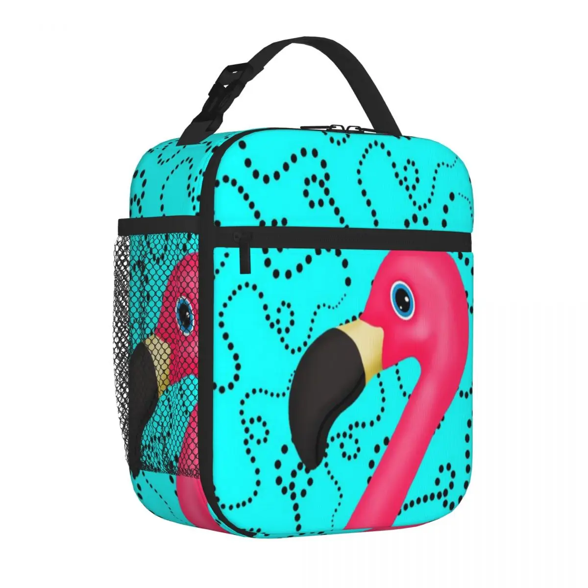 Bestselling Pink Flamingo Teal Black Foldable Design Lunch Box Bag Business Trip Camping Lunch Bag