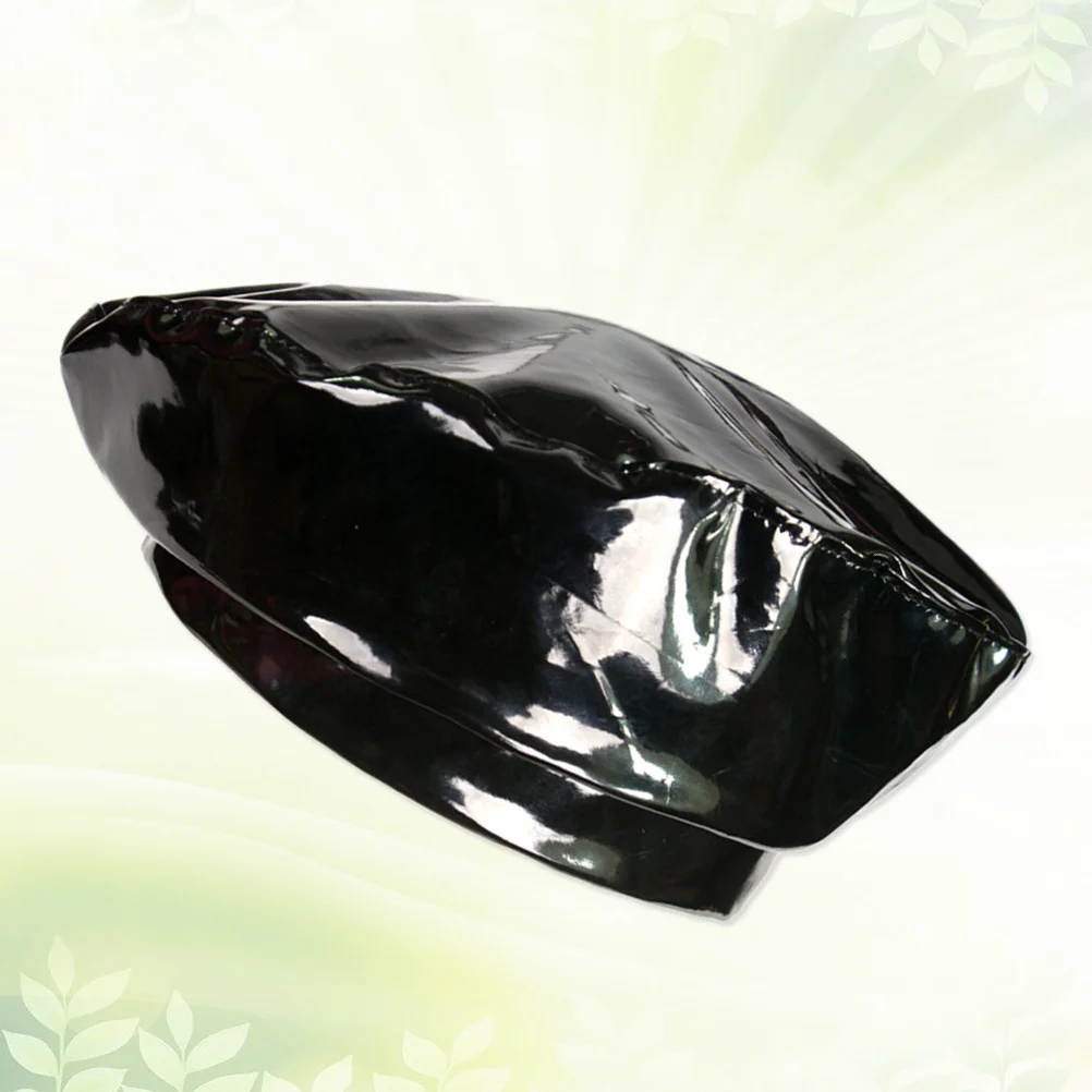 

PU Mirror Beret Wine Red Size M 56-58Cm Stylish Spring Autumn Painter Hat Casual Outdoor Womens Cap Fashion Accessory