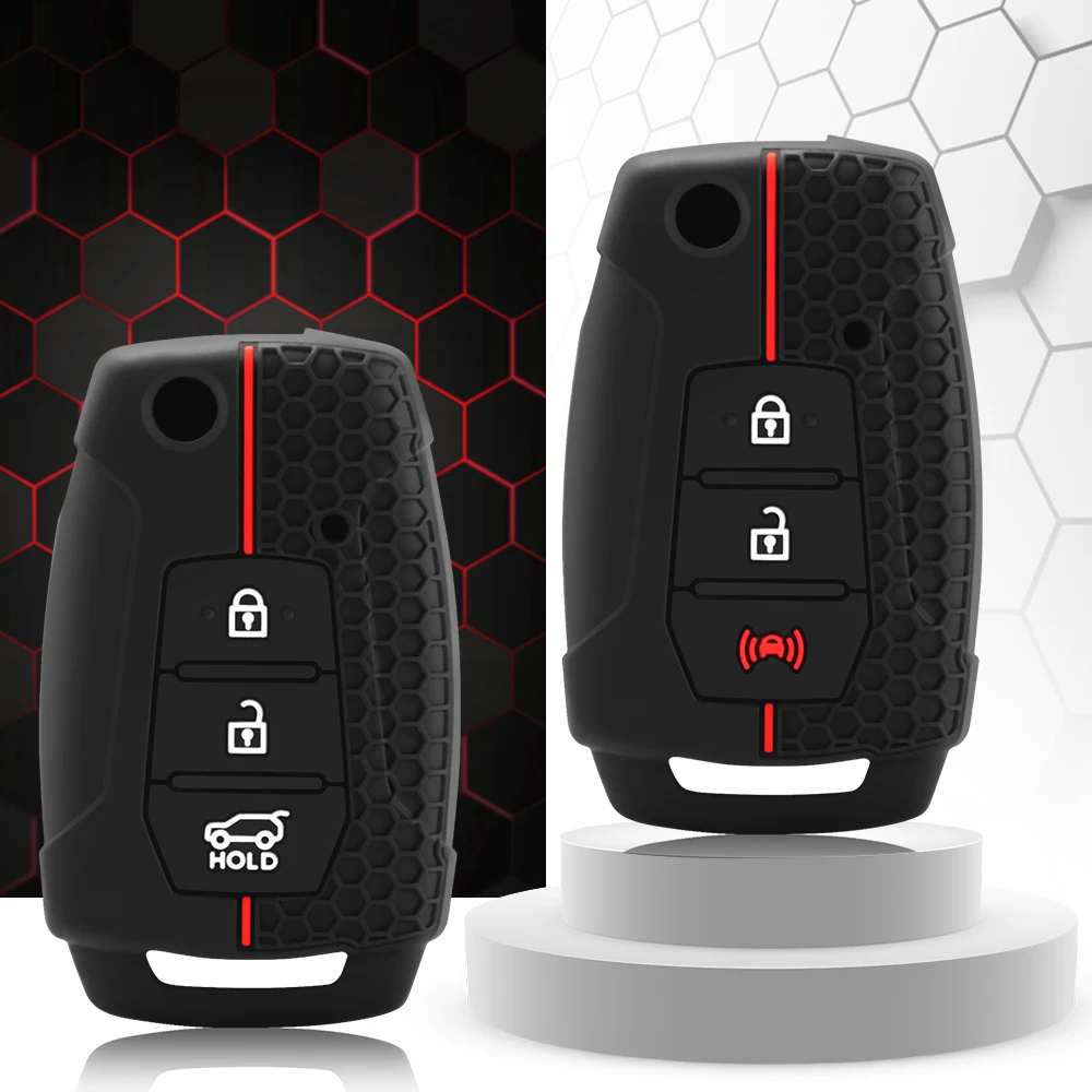 Capa de silicone para chave de carro, para ssangyong kyron 2 sanka actyon korando tivoli rexton, protetor sem chave, chaveiro