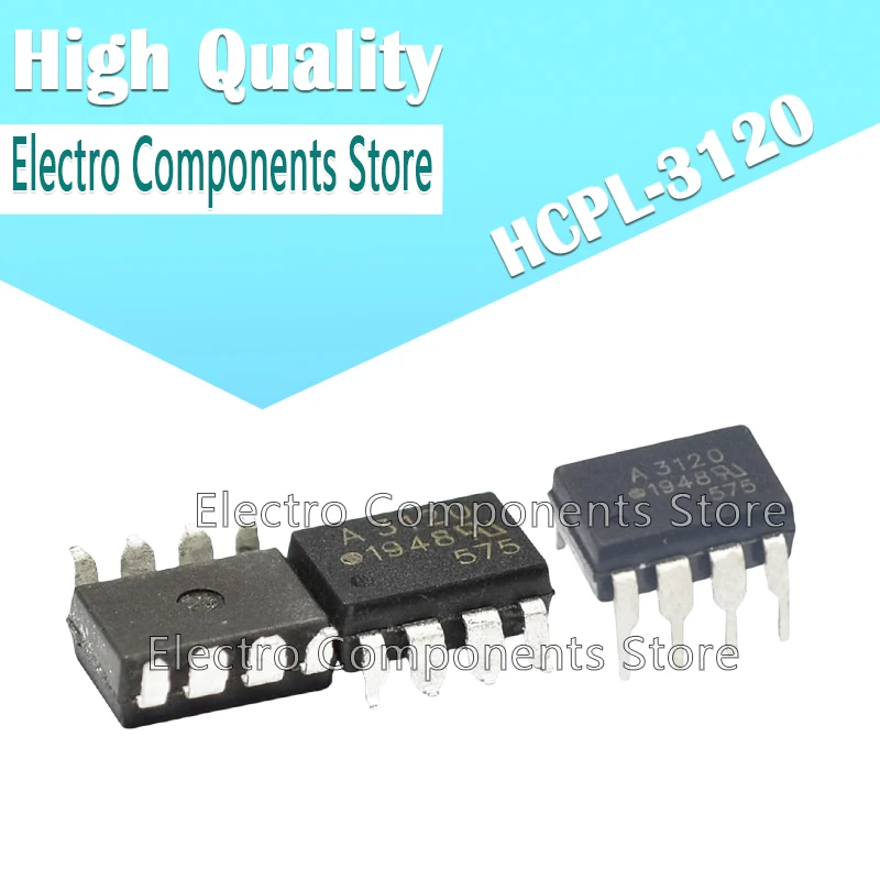 HCPL-3120 SOP-8 SOP8 A3120 2.5 Amp Output Saat Ini IGBT Gate Drive Optocouple DIP-8 DIP8