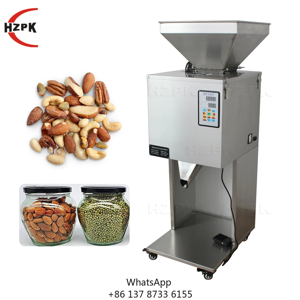 HZGF-1000 Semi Auto Tea Coffee Beans Bag Pouch Jar Can Granule Particle Weighing Filling Machines