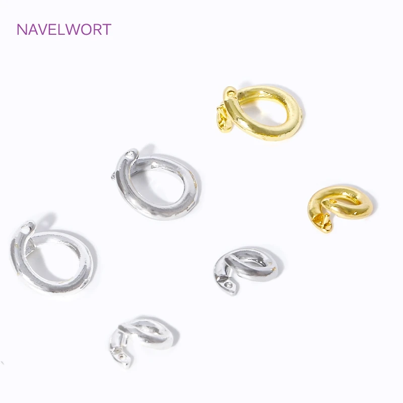 5.5-7.5mm 18K Gold Plated Open Jump Ring Connector Clasps Rings For Jewelry Making Accessories DIY Handmade Crafts Wholesale