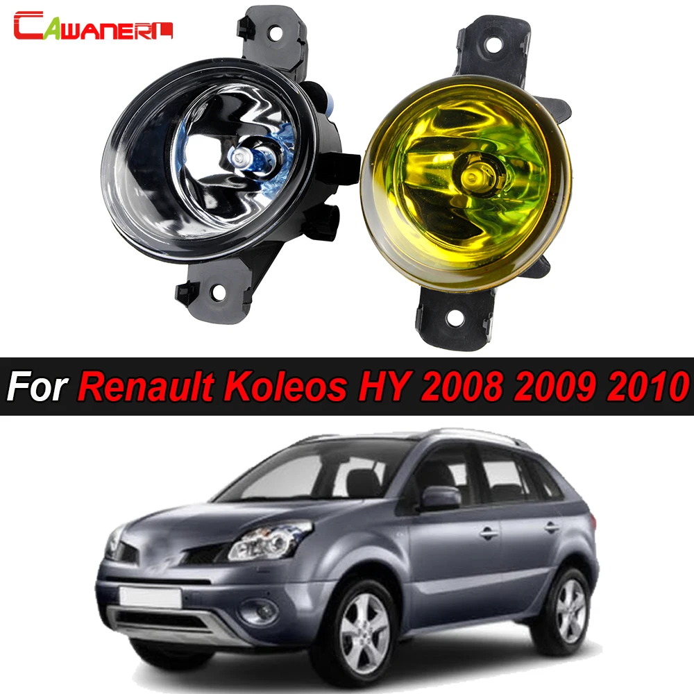 1 Pair Car Right + Left Fog Light Lampshade H11 LED Halogen Bulb For Renault Koleos HY 2008 2009 2010