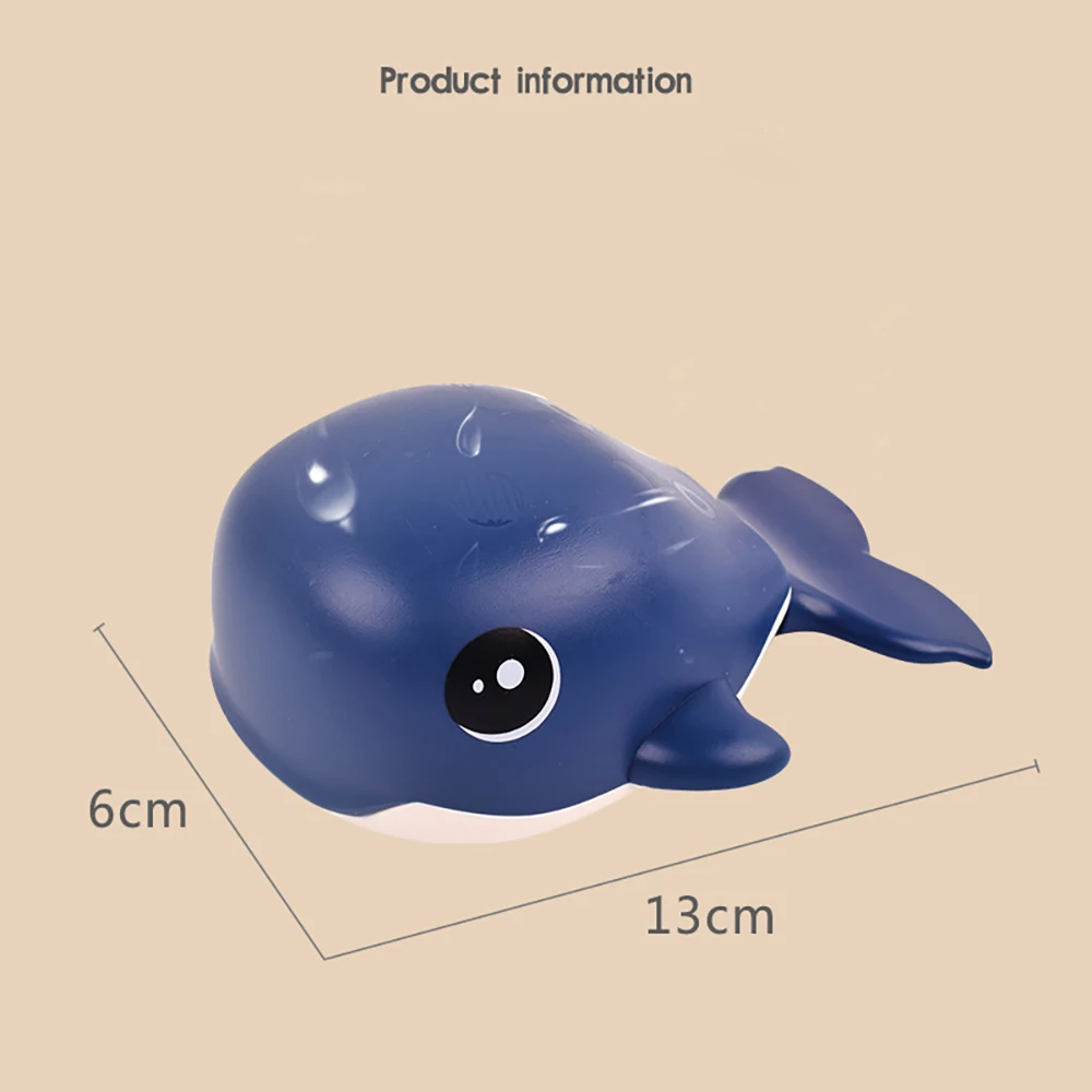 1Pcs Clockwork Swimming Game Novelty Kid Bathroom Water Play Toy Cartoon Animal Bath Toy Baby Bath Pool Chain Whale Swim Gift