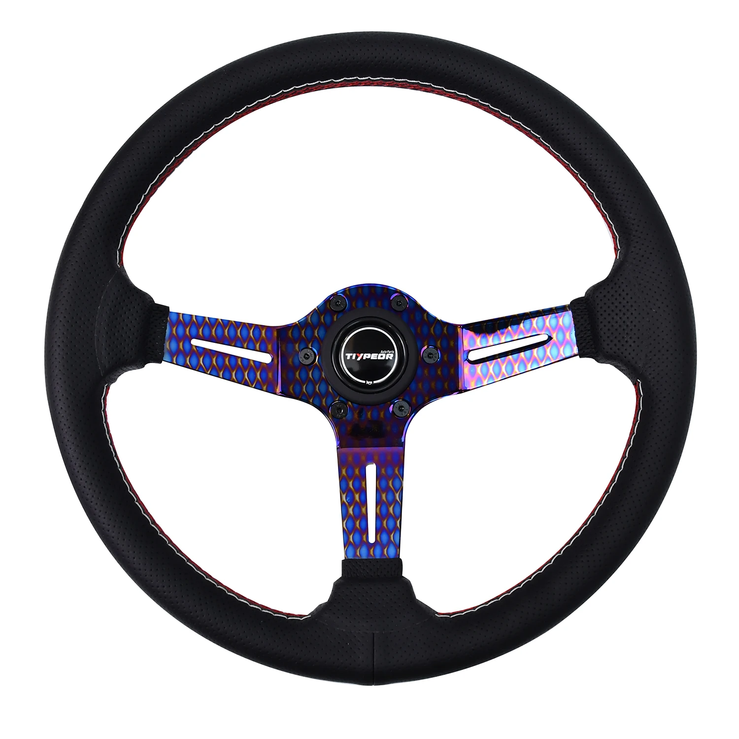 Universal 350mm Car Steering Wheel with New Microfiber Leather and High Quality Materials