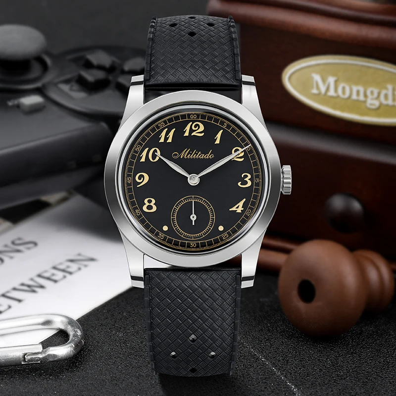 Militado 36mm Classic Retro Watch VD78 Quartz Movement Waterproof 316L Solid Stainless Steel Vintage Military Homage Watch ML01