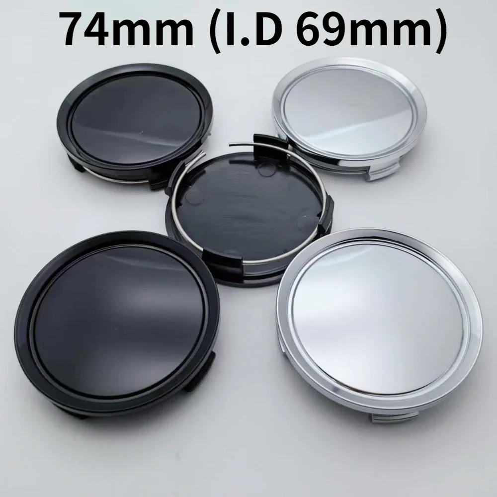 4 قطعة ABS 74 مللي متر سيارة عجلة مركز قبعات مع 65 مللي متر شعار شعار اكسسوارات السيارات التصميم لشركة فولكس فاجن Bmw استبدال حافة محور غطاء شارة #1