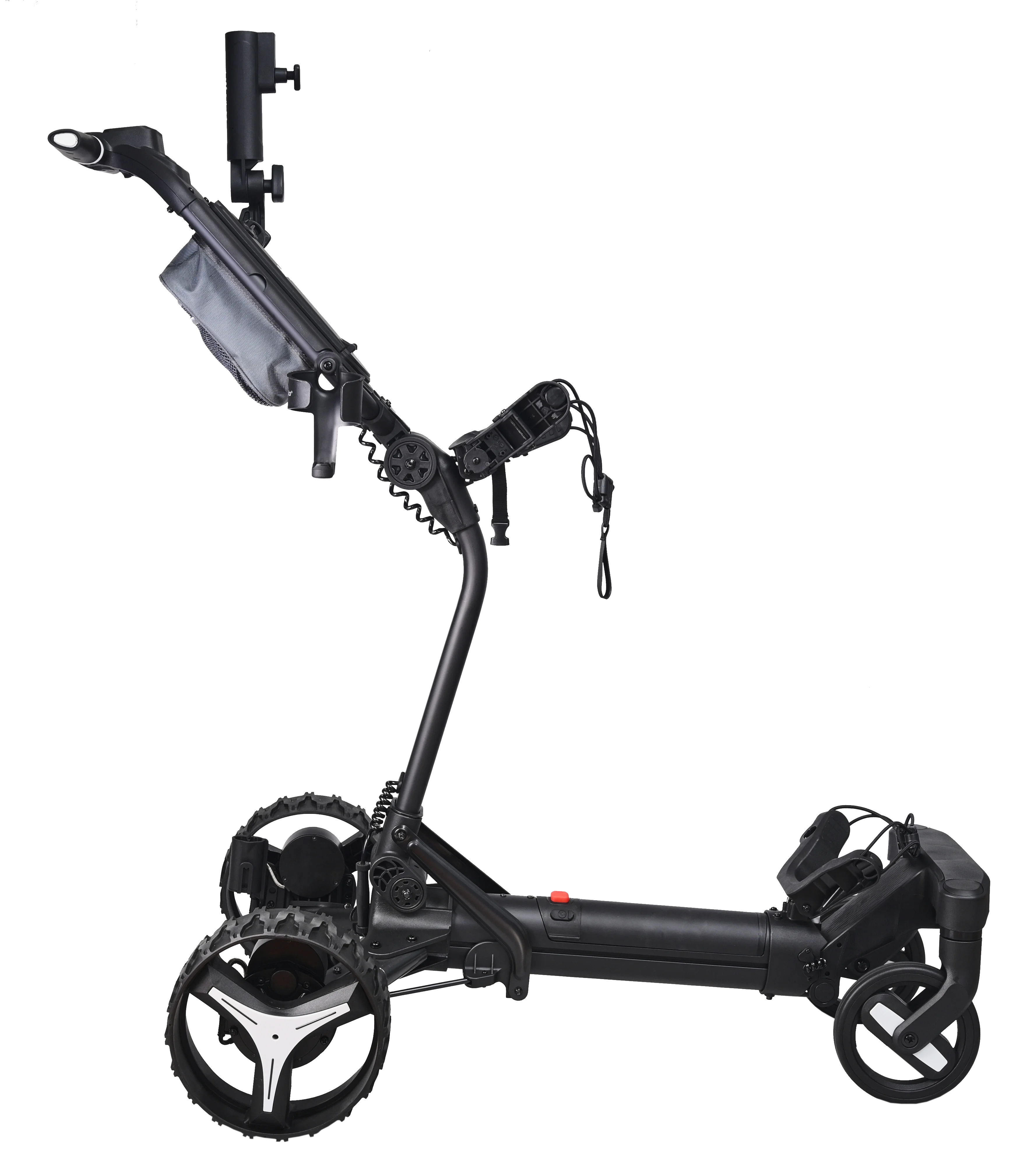 New Design Electric Golf Push Cart Foldable Lightweight 4-Wheel Golf Trolley With Remote Control Follow-me