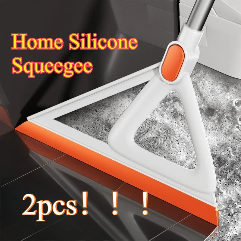 

Hand Push Sweepers Home Silicone Squeegee Bathroom Toilet Magic Broom Glass Wiper Floor Hair Remover Cleaning Tool Essential