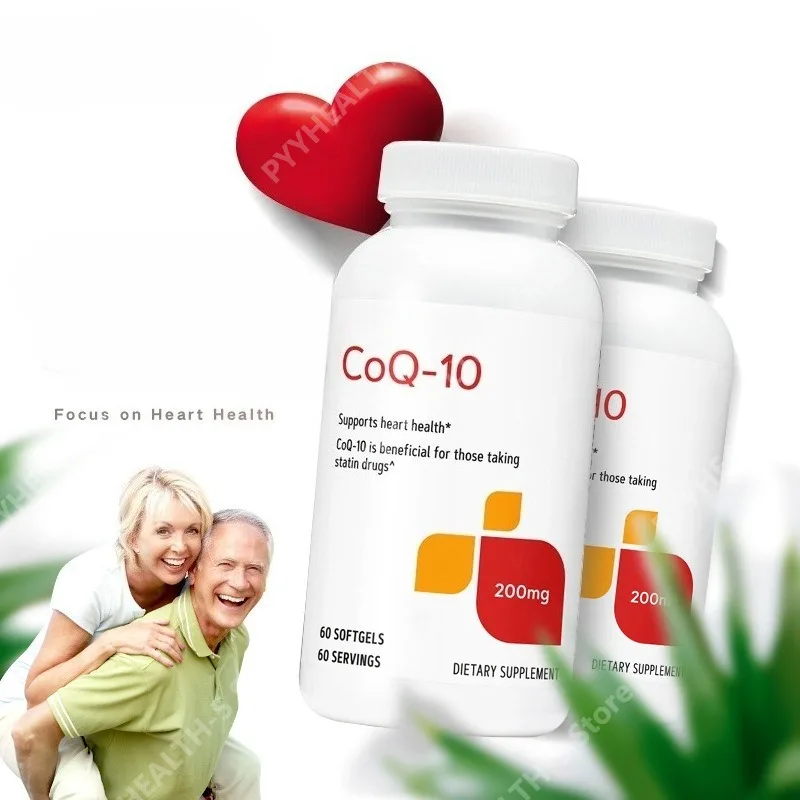 CoQ10 200mg Supplement, Supports Heart Health 60 Count Capsules