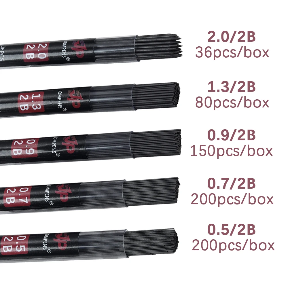 1 Box Großpackung runde Stiftminen für Druckbleistifte 2B 0.5 0.7 0.9 1.3 2.0mm – zum Zeichnen und Schreiben, Schreibwaren – Detail 6