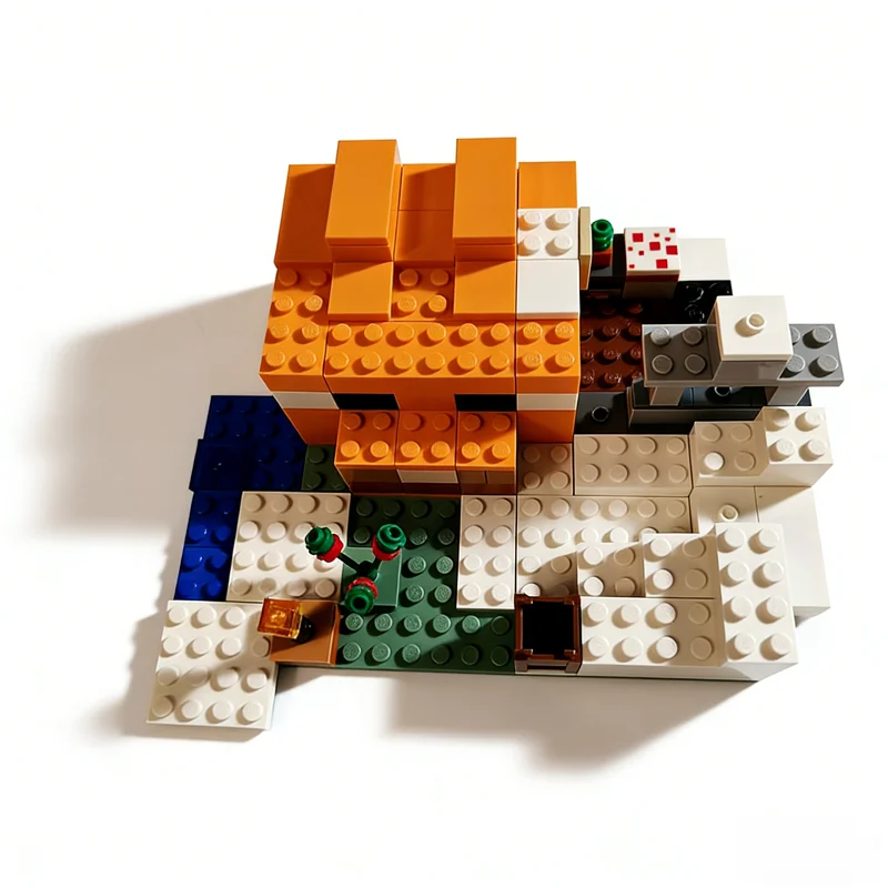 148개 MOC 마이 월드 고양이 집 대체 조립 모델 블록 장난감 크리스마스 선물 건축 DIY 조립 창의적 아이디어