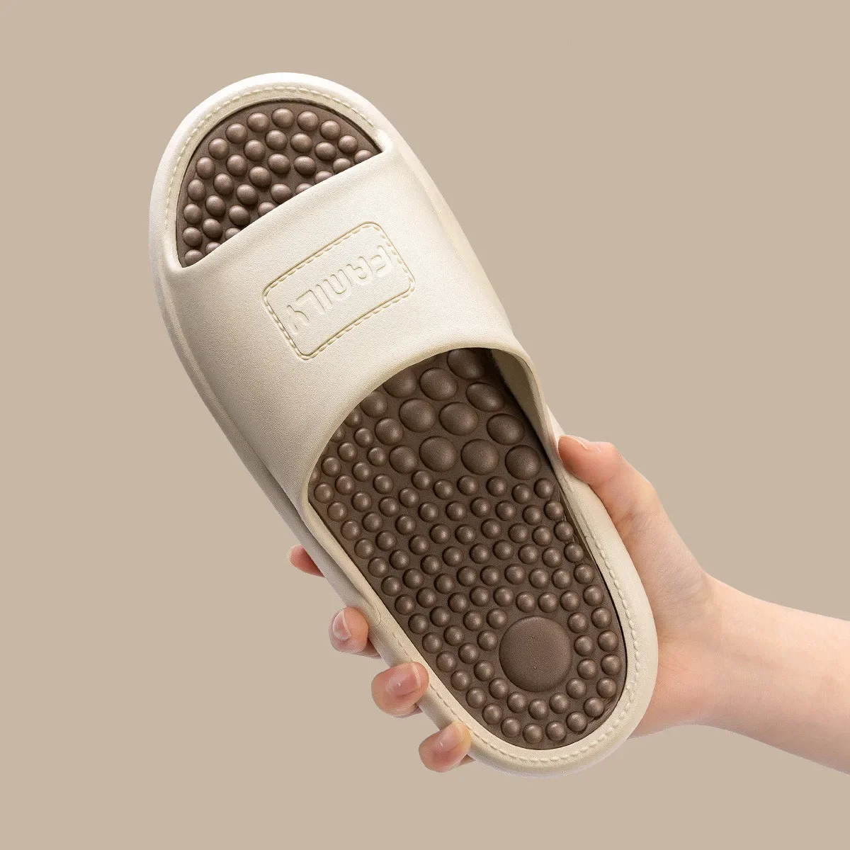 New Summer Massage Slippers Casual Couples Beach Sandals Bathroom Non-slip Indoor Slides Men Women Home Thick Sole Flip Flops