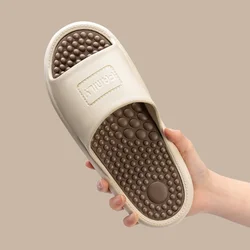 New Summer Massage Slippers Casual Couples Beach Sandals Bathroom Non-slip Indoor Slides Men Women Home Thick Sole Flip Flops