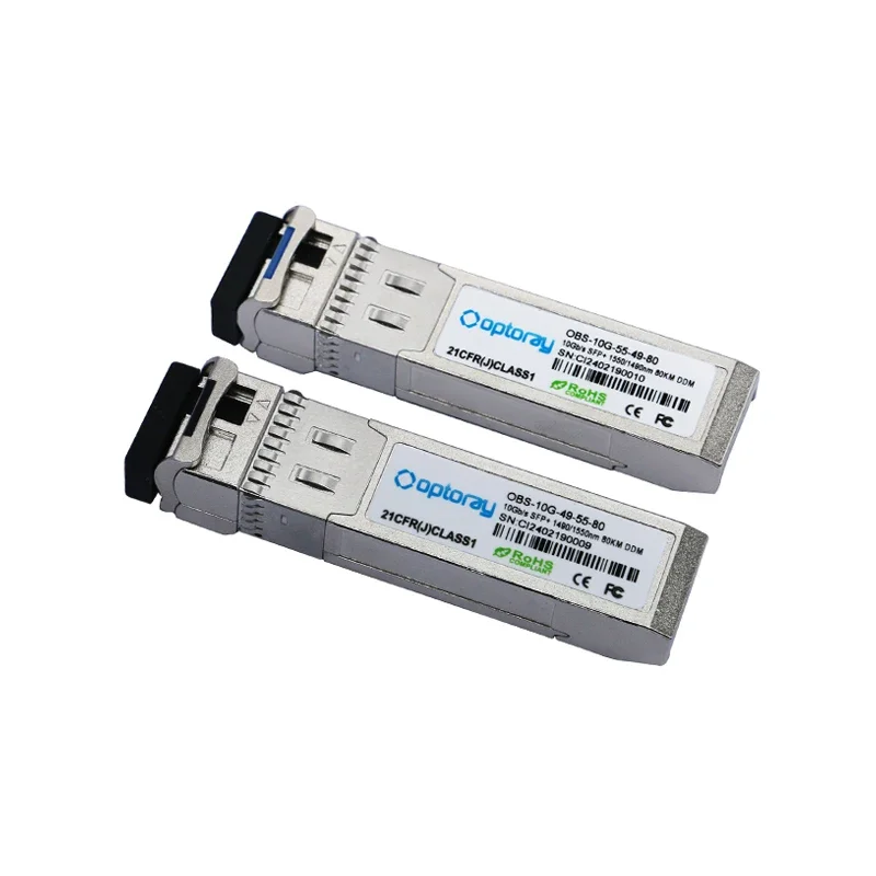 10G BiDi SFP+ 80km DDM Fiber Transceiver Module with 1550nm-TX/1490nm-RX WDM Feature LC Connector for Fiber Optic Use