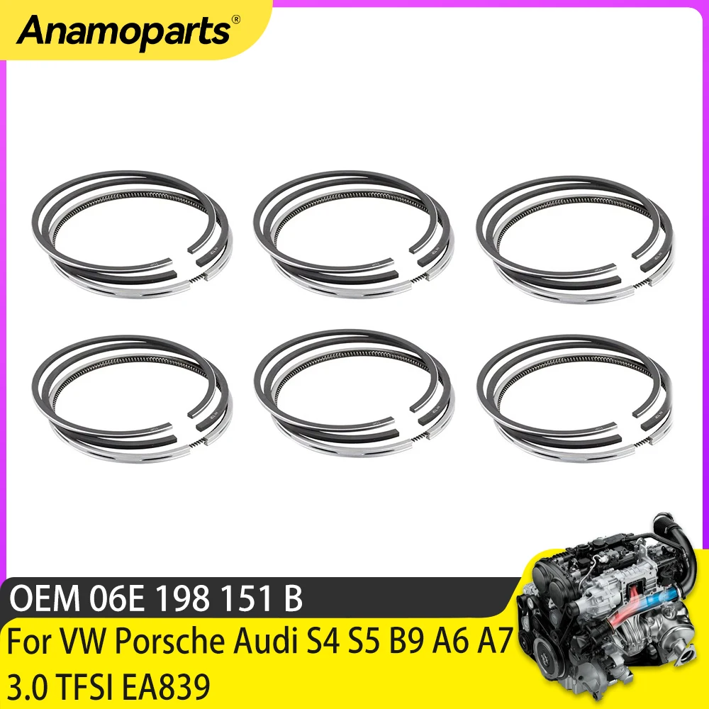 

Piston Rings Set STD 84.5mm For VW Porsche Audi S4 S5 B9 A6 A7 3.0 TFSI EA839