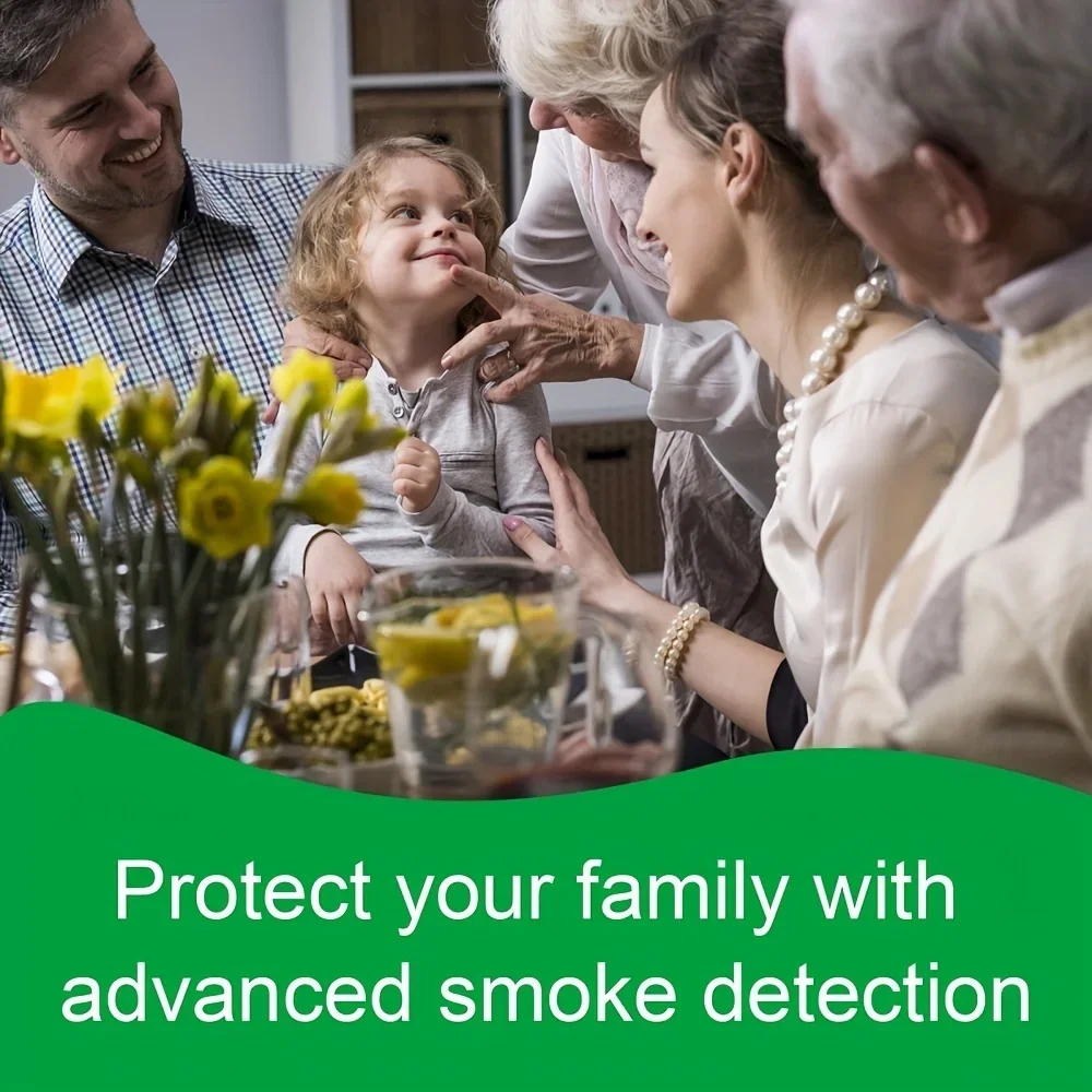 Independent Smoke Alarm, Fire Alarm Smoke Detector Sensor For Home Office Security Smoke Alarm Fire Protection Battery Powered