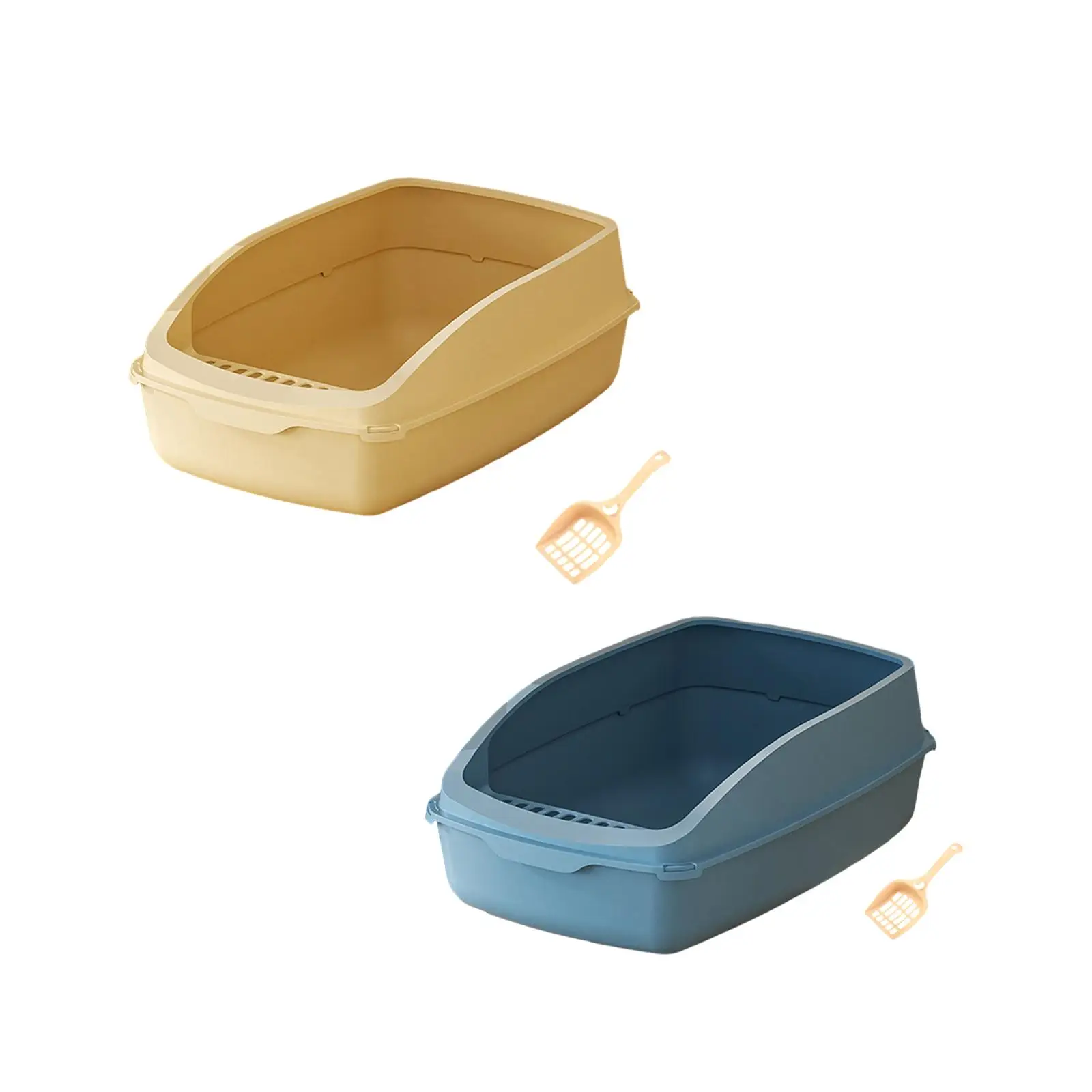 

Cat Litter Box, Pet Bedpan, Large High Side Cat Sandbox, Kitten Litter Box for