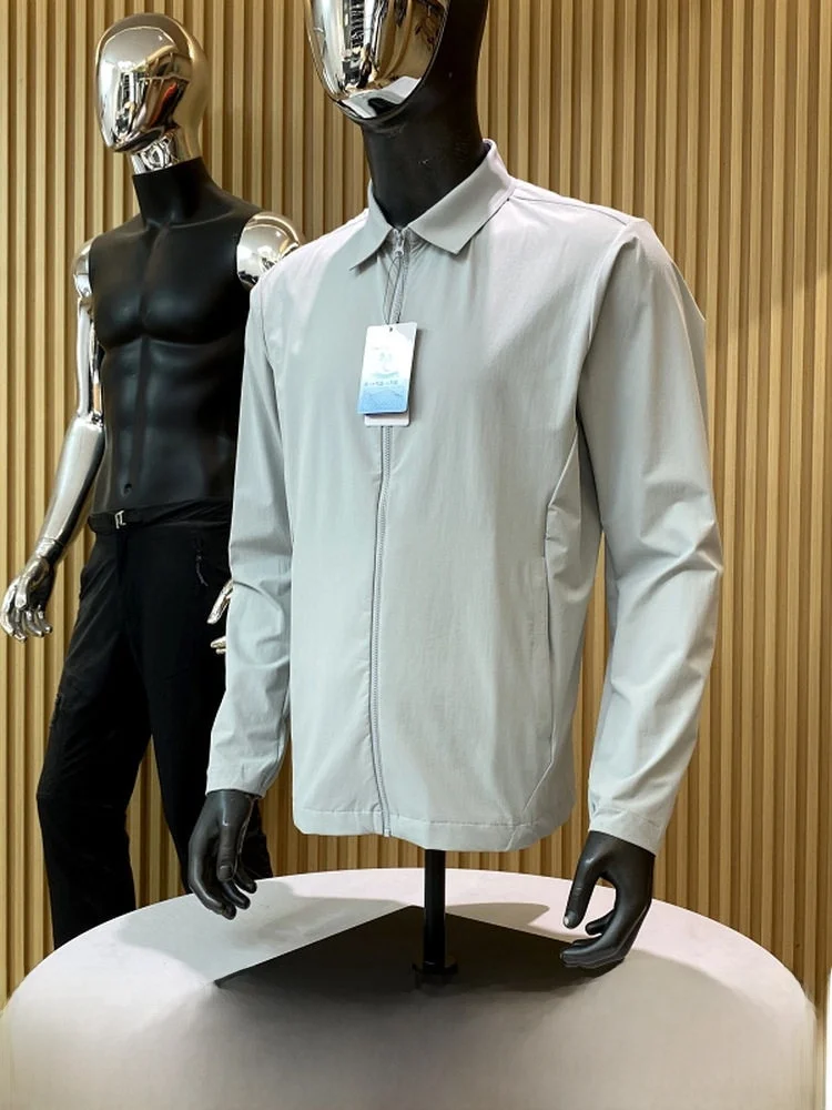 

Quick Dry Breathable Lightweight Outdoor Men's Jacket Collared Spring Summer Thin Style Versatile Commuting Fashionable Coat