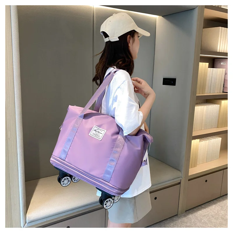 Expandable Travel Duffel Bag - 3Layer Expandable, Extra Large Capacity, with Omni-directional Wheels, Vacation Luggage Bag image 5