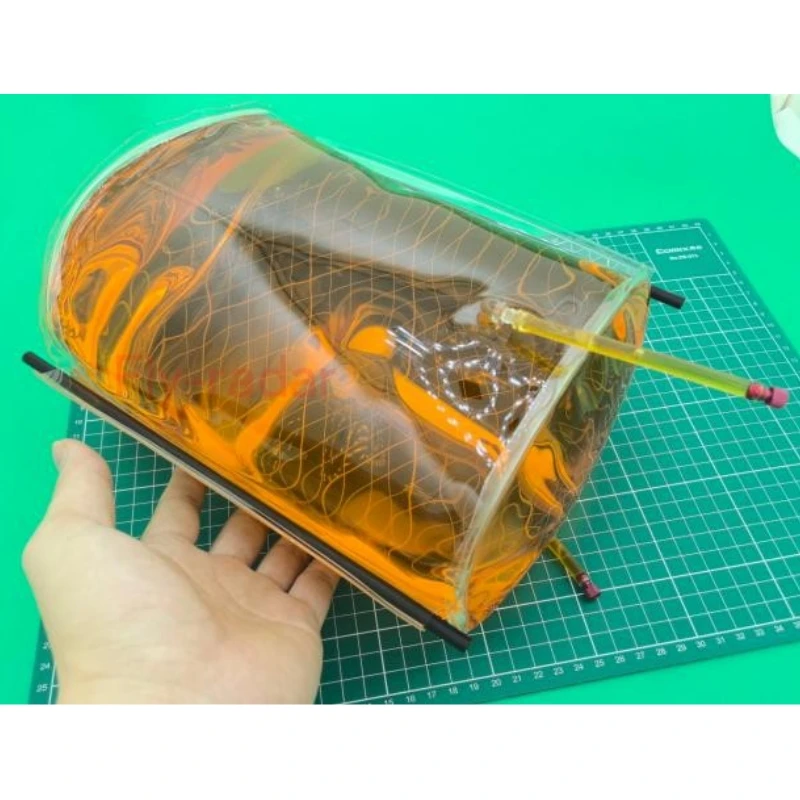 Elliptical Corrosion-resistant Soft Fuel Oil Tank 23x18x14cm Suit for 6x4mm Fuel Tube for RC Model Boat Airplane Turbojet