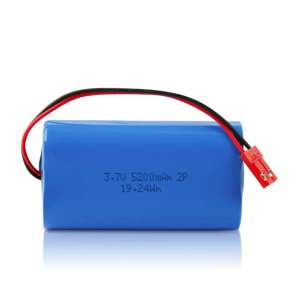 

5200mAh 3.7V Li ion Rechargeable Battery Pack with JST 2Pin Plug for RC Car Truck Boat Stunt Car Gel Blaster Splatrball Gun