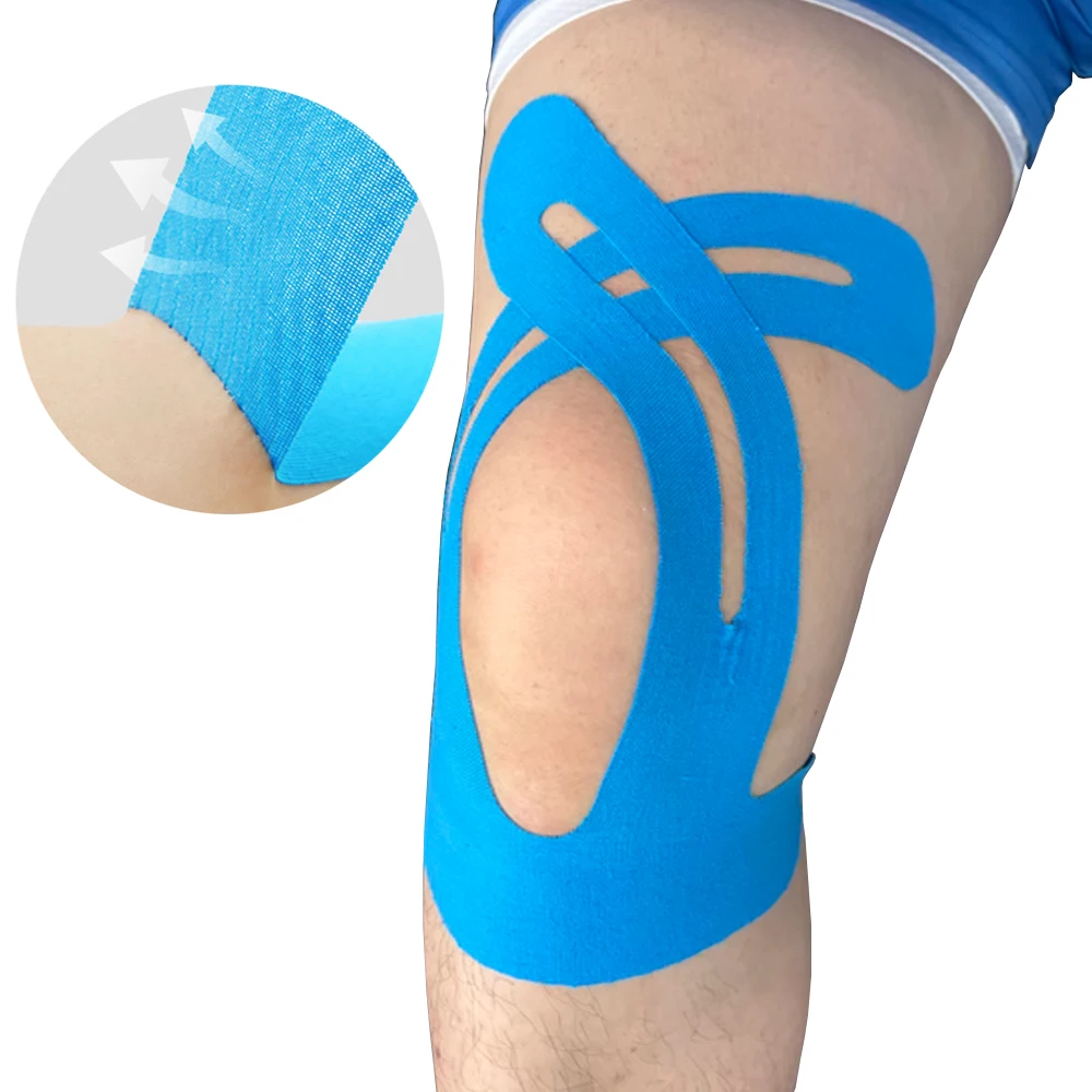 

5 шт. кинезиологическая лента для защиты колена, спортивные эластичные пластыри, дышащая предварительно вырезанная спортивная лента для колена для поддержки мышц плеч