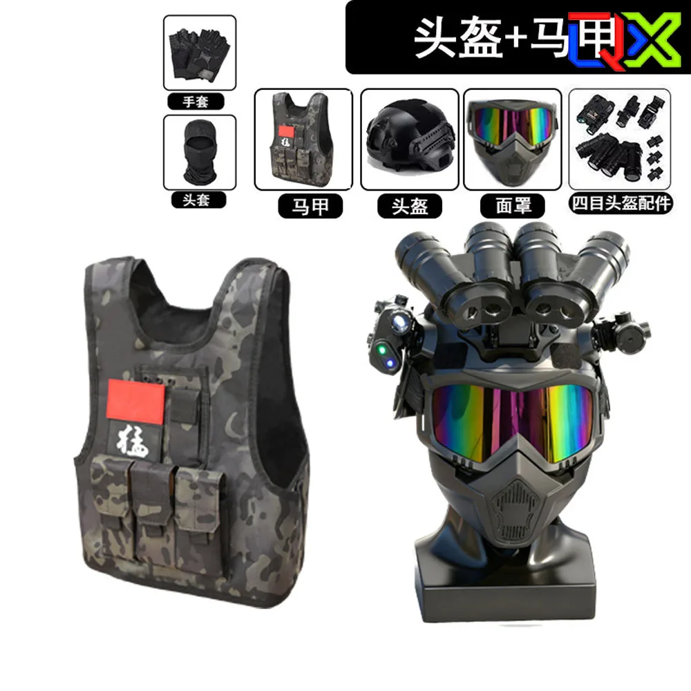 QX Kids Tactical Camo Suit Military Uniform Set Airsoft Training Outfit Outdoor Camping Costumes image 6