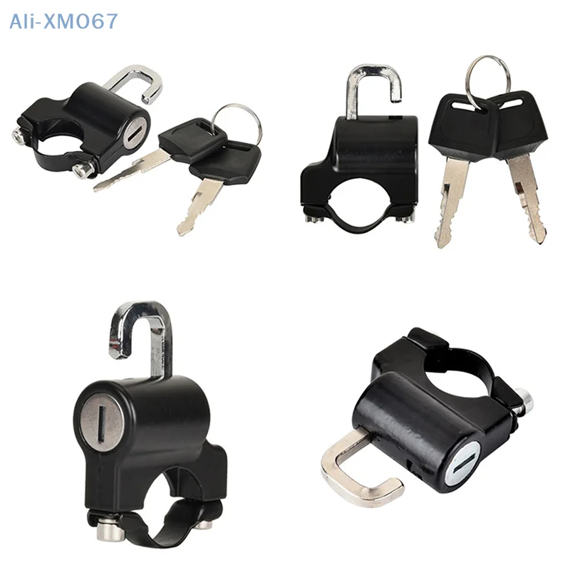 Motorcycle Universal Helmet Lock Handlebar 22-26mm Anti-theft Security Motorbike