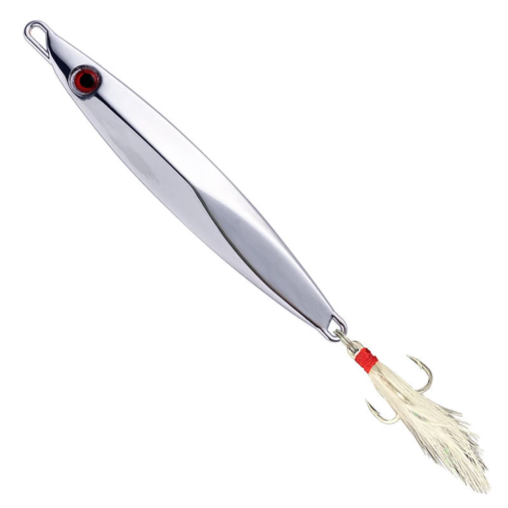 80g 100g Silber Metall Angeln Köder Jigging Guss Löffel Meer Bass Makrele Snapper Cast Angeln Köder Meer angelgerät – Detail 2