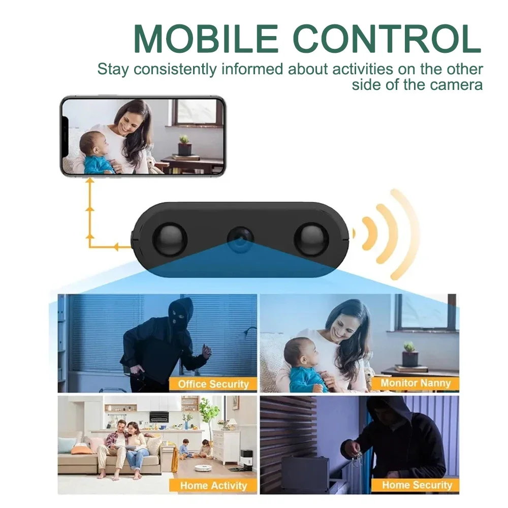 1080P HD Mini Camera IR-CUT Night Vision WiFi Camera Motion Detection Smart Home Remote Security Small Camcorder Video Recorder