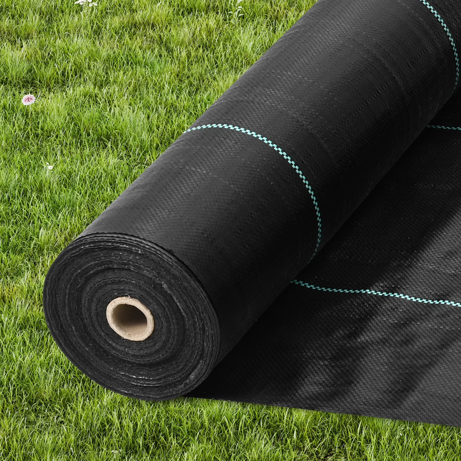 VEVOR Weed Barrier Landscape Fabric 6.5*330FT Heavy Duty Garden Weed Fabric Woven PP Weed Control  for Landscaping Ground Cover