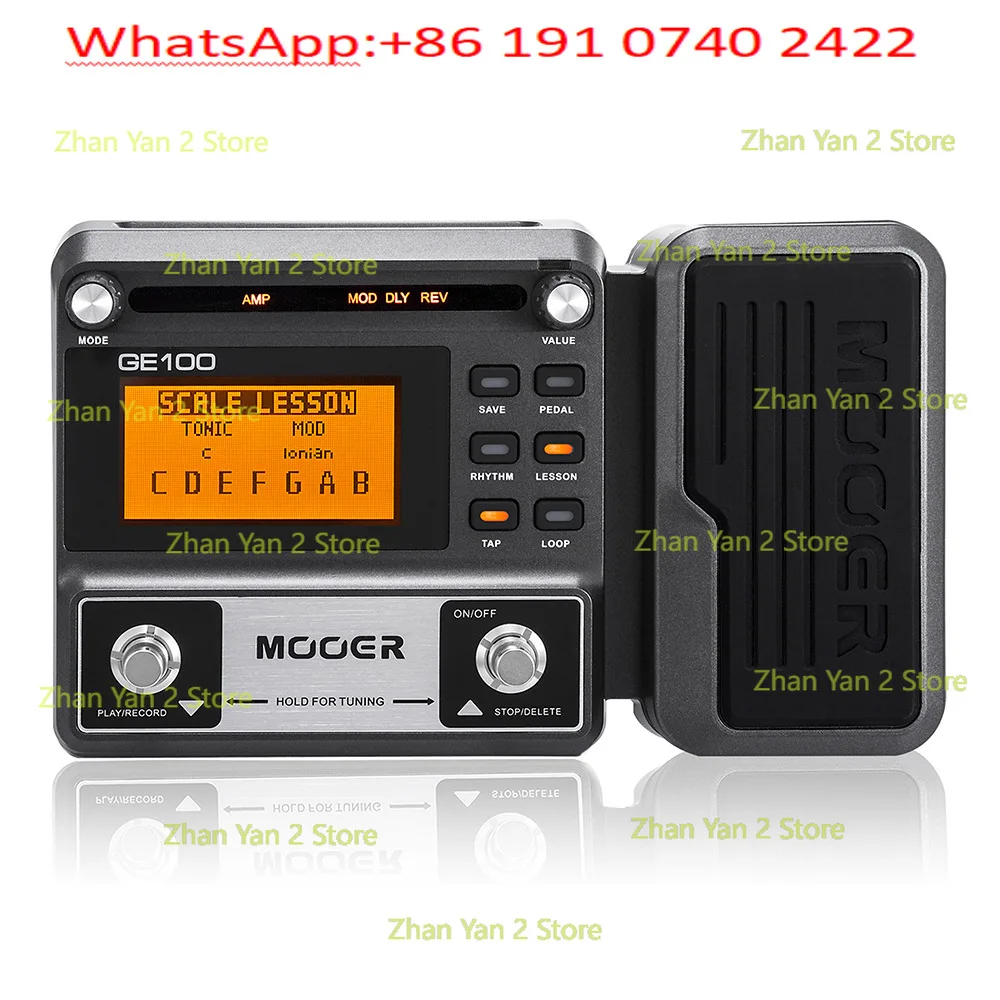 1PCS GE100 double stepping nails electric guitar comprehensive effect device desktop portable drum machine backing track