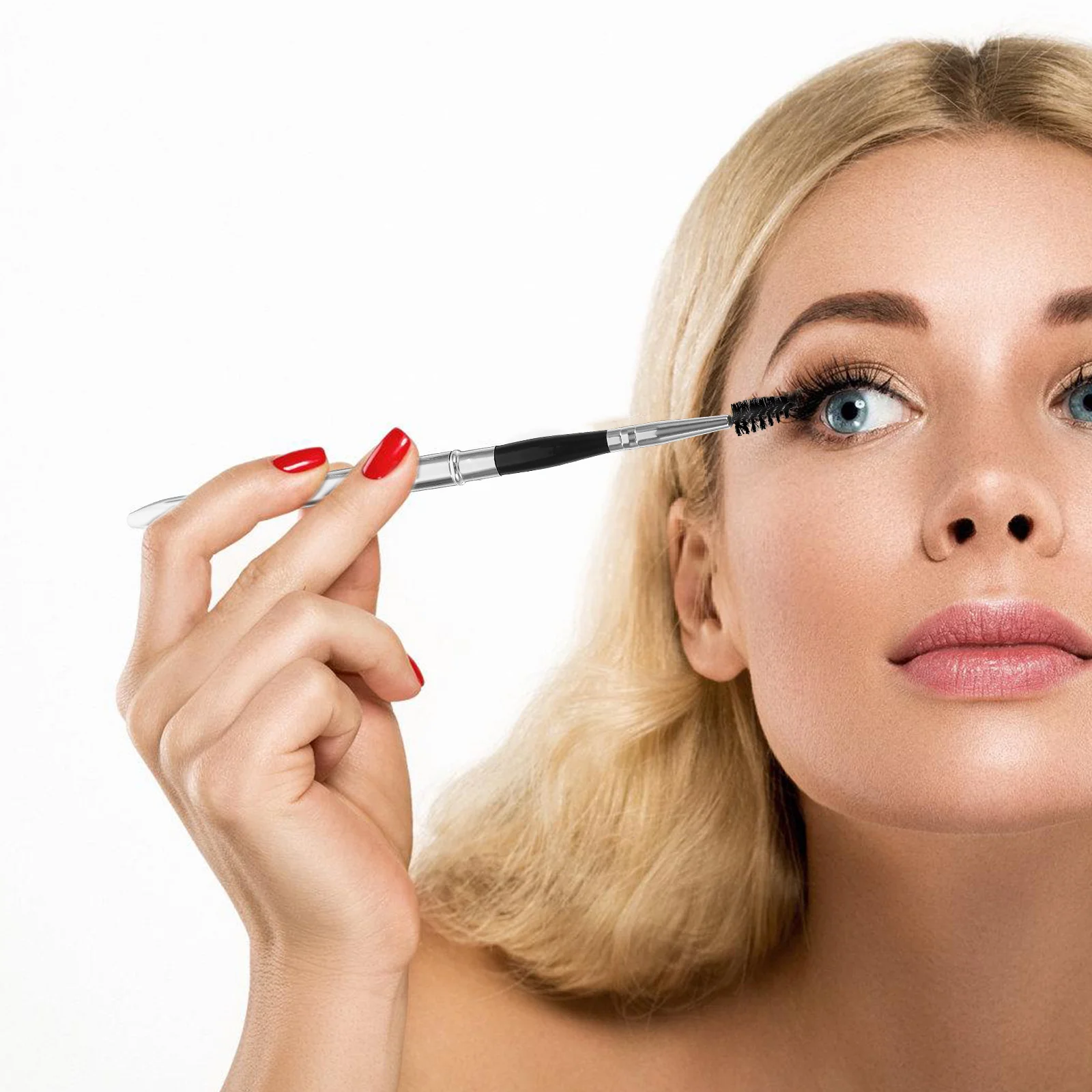 

2 Pcs Eyelash Curling Brush Women Lashes Curler Mascara Brushes Wands Applicator